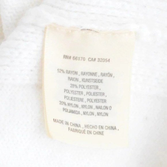 Anthropologie Moth  White Mockneck Knit Sweater Cottagecore XS - Picture 13 of 13